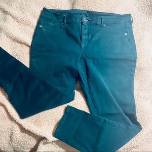 Jungle teal jeggings